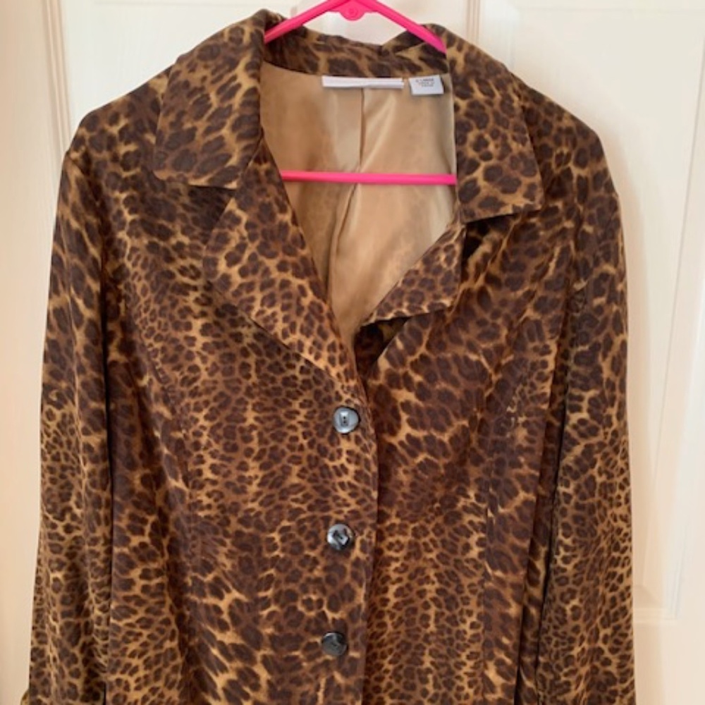 Sag Harbor Animal Print Blazer